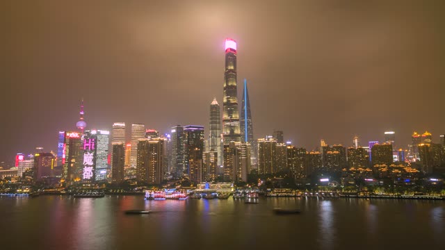 上海浦东四件套_外滩夜景_上海中心大厦