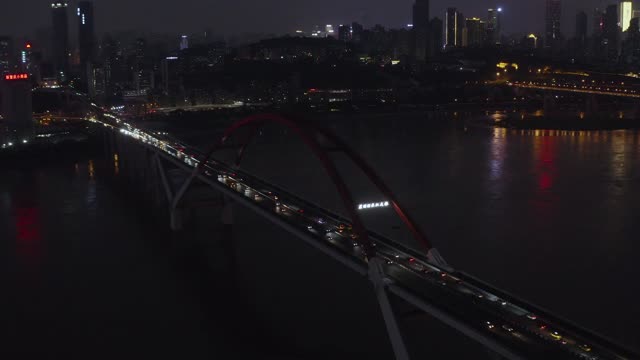 重庆_菜园坝大桥夜景_航拍合集
