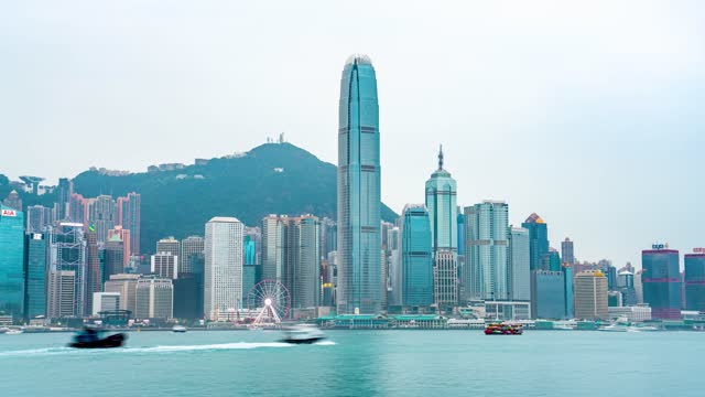 香港国际金融中心IFC日景固定延时

