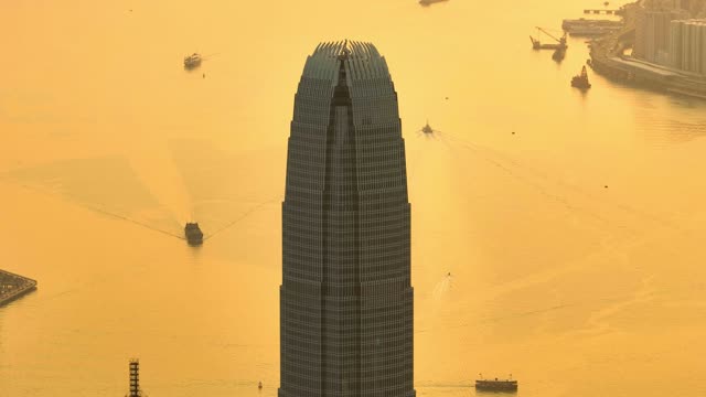 香港国际金融中心IFC航拍特写4K30P
