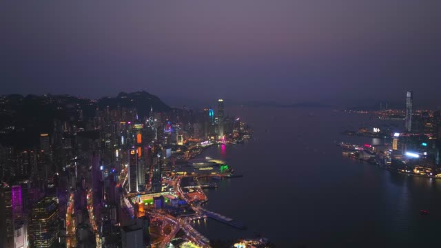 右环绕香港夜景航拍视频4K30P
