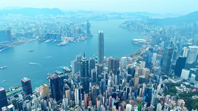 环绕香港CBD航拍视频4K30P
