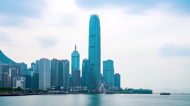 香港国际金融中心IFC日景固定延时
