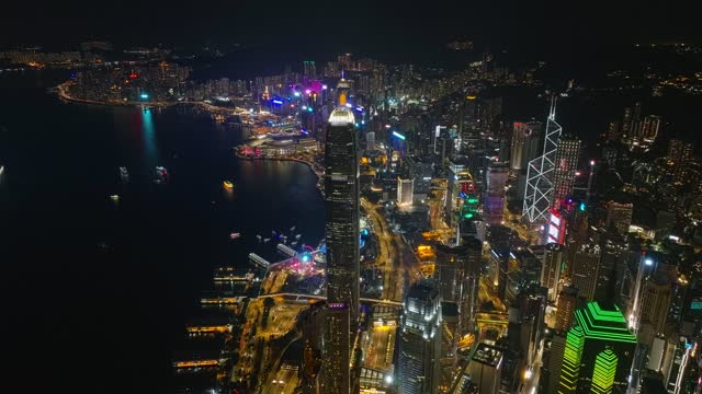 香港夜景航拍视频4K30P
